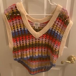 Urban BDG Rainbow Crochet Sweater
